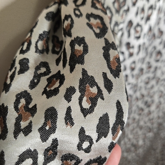 Banana Republic Leopard Print Metallic Ruffle Sleeve Mini Dress - Picture 7 of 12